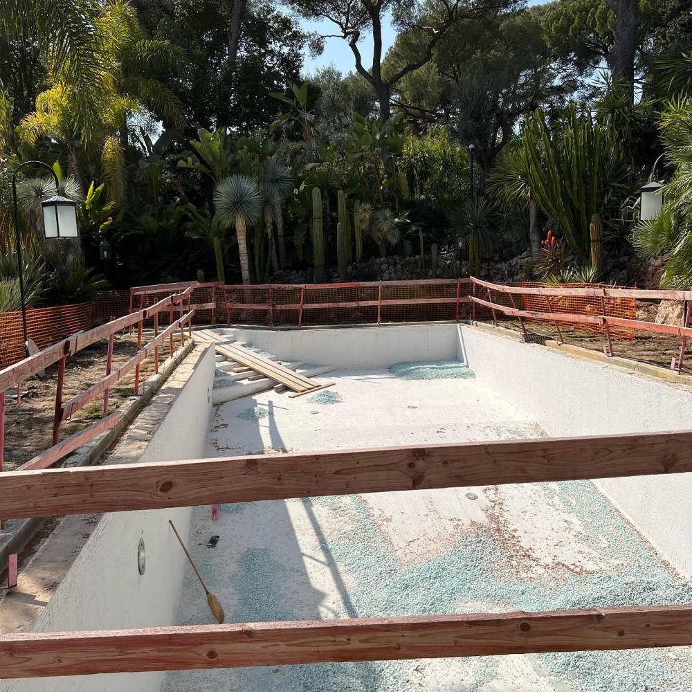 piscine en construction chantier
